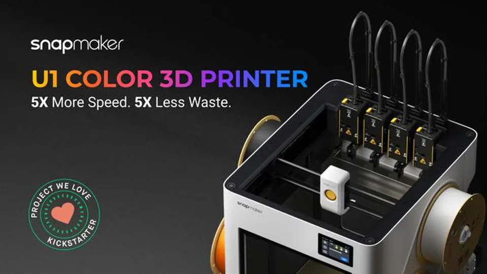 Snapmaker U1 Color 3D Printer: 5X More Speed. 5X Less Waste.